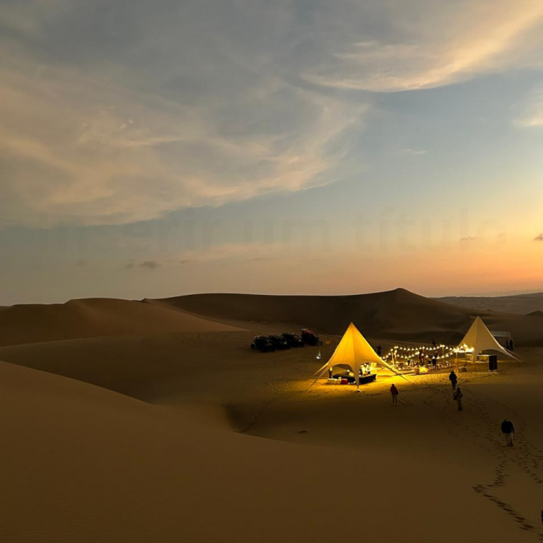 Jantar noturno no deserto de Ica